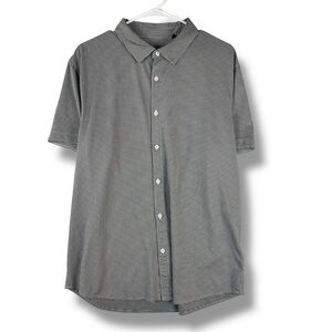 Kenneth Cole New York Shirt Mens XL X Large Button Front Short Sleeve